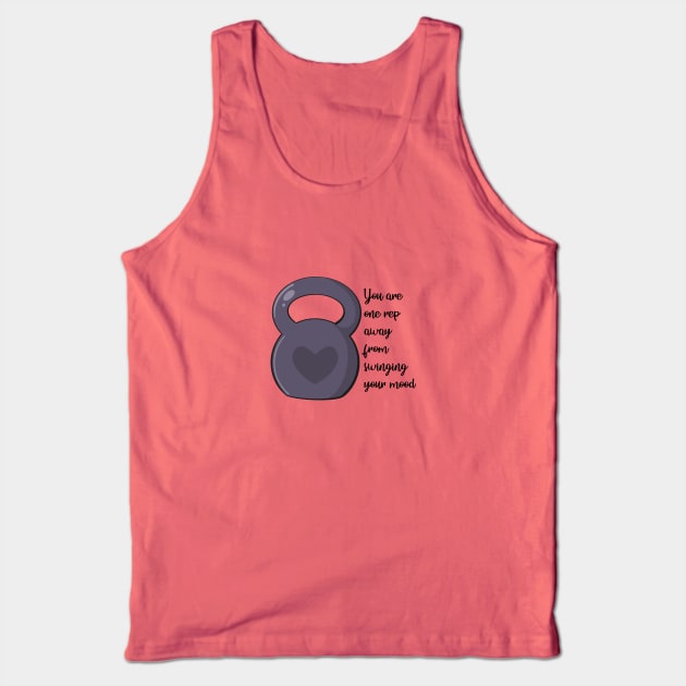 Kettlebell vibes Tank Top by Prickly illustrations 